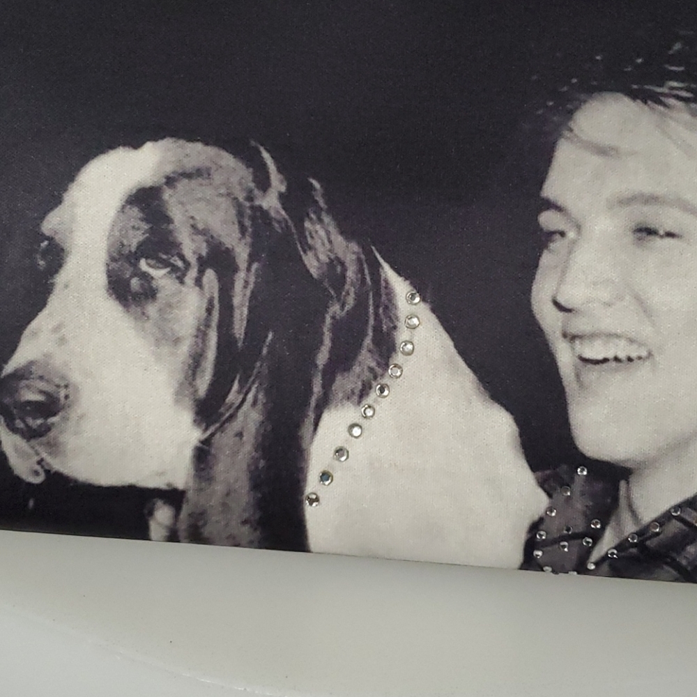 Elvis & houndog Rhinestone purse - Picture 2 of 11